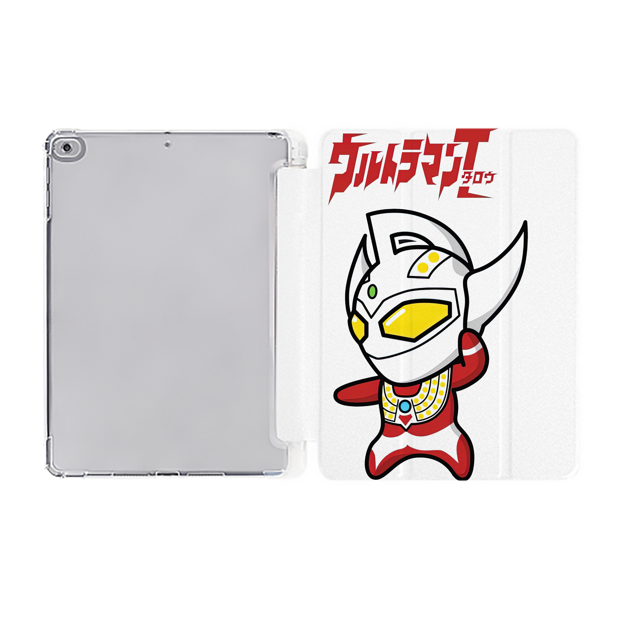 （画像用） ウルトラマン Ultraman IPad ケース ペン収納付き 三つ折りスタンド PUレザー×シリコン 対応機種9.5/10.5/10.9インチ